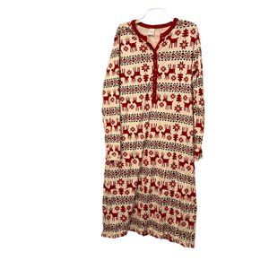 hanna andersson Dear Deer Organic Cotton night shirt dress Women’s  L.